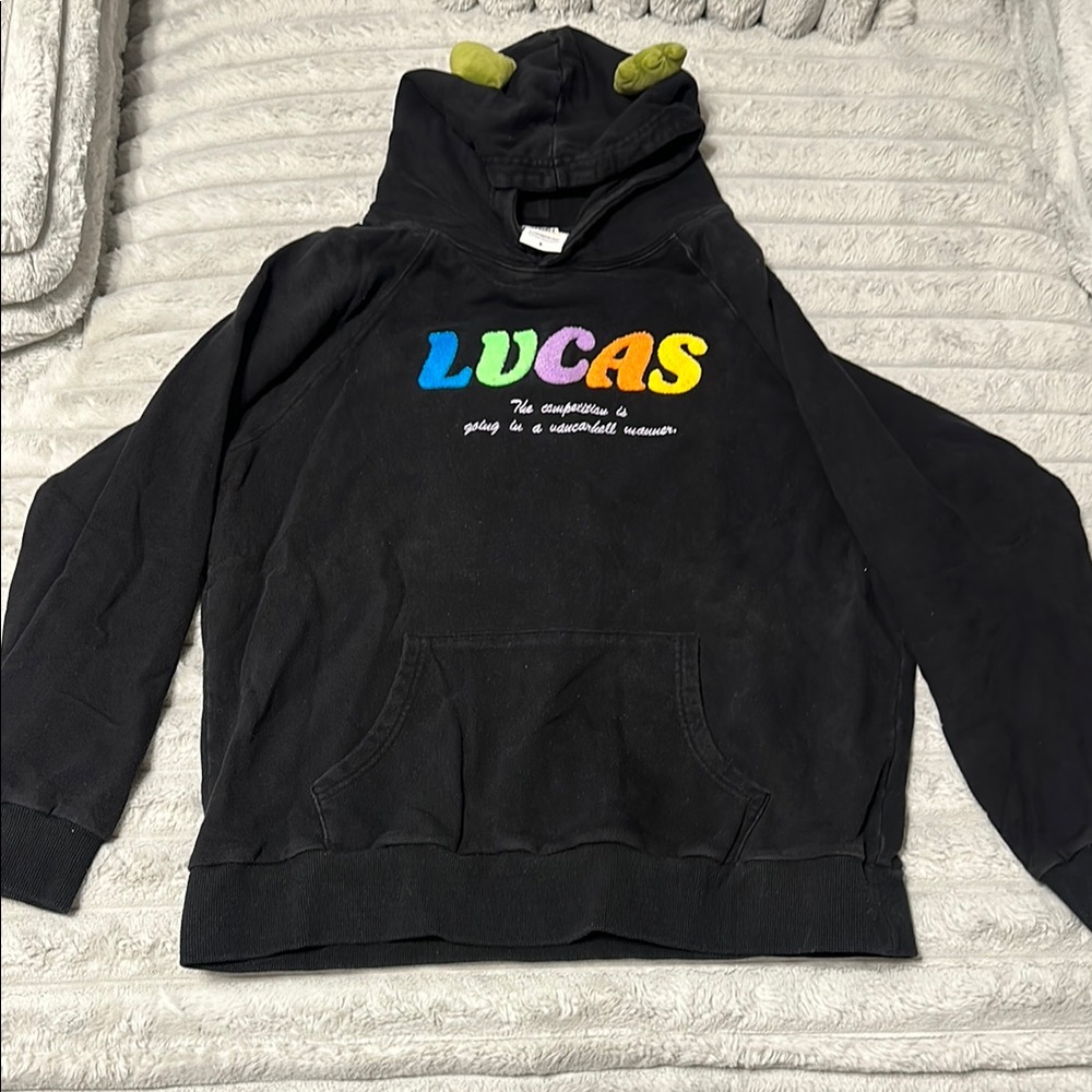 Cartoon Cyan Little Flying Dragon Fleece Hoodie